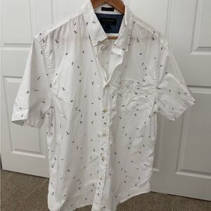 Banana Republic Divers White Casual Button Down Shirt